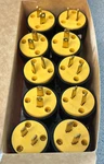 New Lot Of 10 Eaton 1723-BOX Rubber Plug W/cord Clamp Black 15A 125V 2POLE 2WIRE. Price: $28.95.