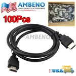 100 Count Hdmi Cable High Speed 5FT Brand New Never Used Bulk Lot Of Black. Price: $81.38.
