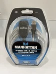 Manhattan 519779 Usb 2.0 Active Hi-speed Extension Cable 16FT Extends Signal New. Price: $12.77.