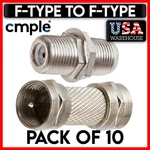 Pack F-type Coupler Adapter Coaxial Cable Screw Connectors F/f M/m 10X New. Price: $11.49.