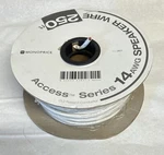 Monoprice Speaker Wire, CL2 Rated, 2-CONDUCTOR, 14AWG, 100FT, White Open. Price: $54.99.