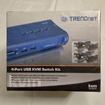 Trendnet TK-407K 4-PORT Usb Kvm Switch Kit Vga W/ Cables New. Price: $29.99.