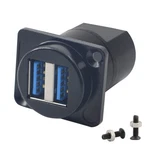 Qianrenon Usb 3.0 Dual Panel Mount Solderless Connector, Female Black New. Price: $24.64.