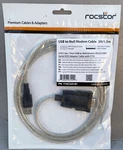 Rocstor 1 Port Usb Null Modem RS232 DB9 Serial Dce Adapter Cable W/ Ftd 5FT New. Price: $12.99.