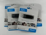 (4) Pny 32GB Attache Usb 2.0 Flash Drive Lot New. Price: $45.59.