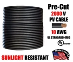 Awg Pv Wire Black Solar Cable 1000/2000V Copper Pre-cut 500 Ft New. Price: $171.00.