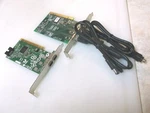 IEEE-1394 Fire Wire Pci Adapter Board W/ Cables (pair) Used. Price: $24.99.